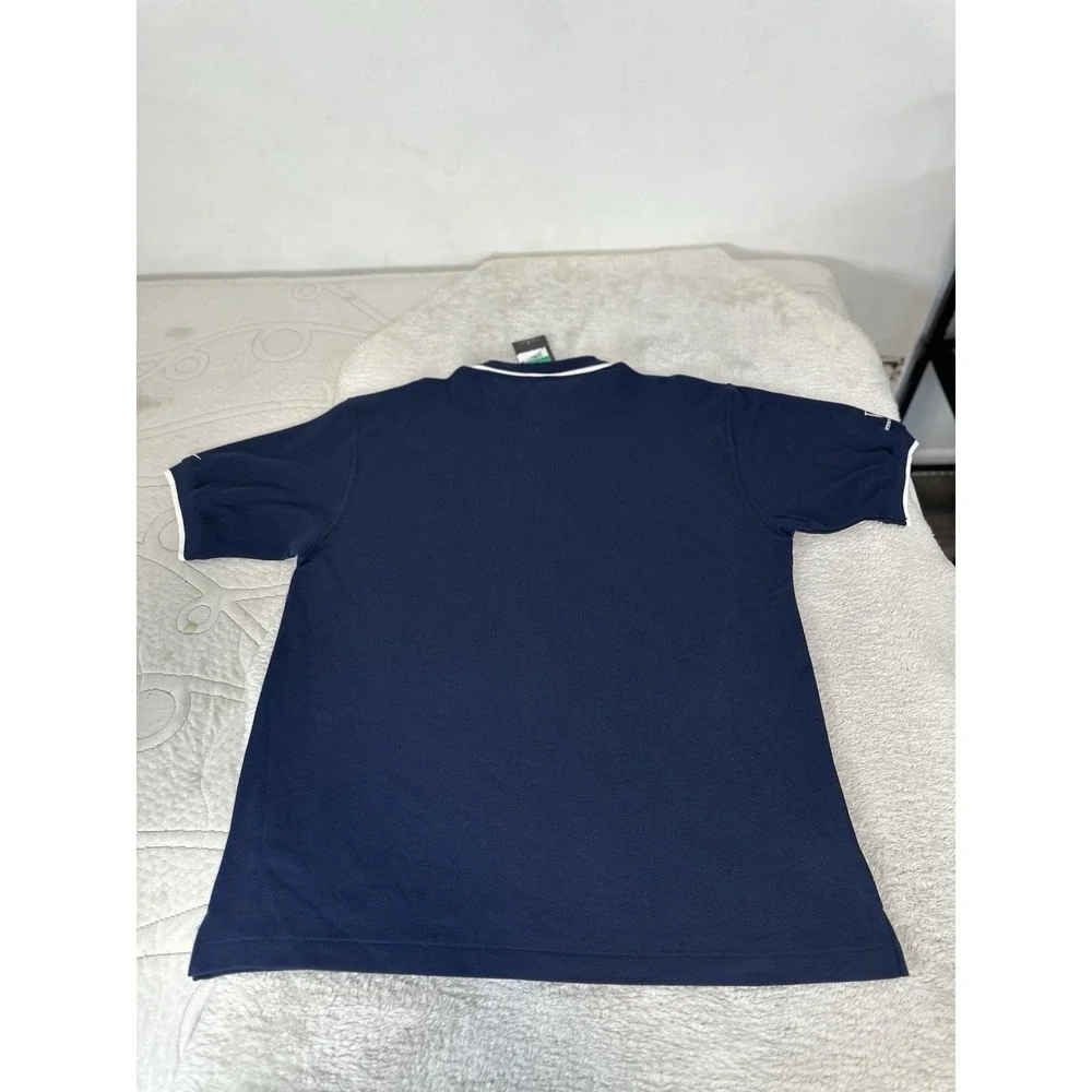 New Nike Golf Men's XL Short Sleeve Polo Shirt Navy Cotton LOGO Vintage